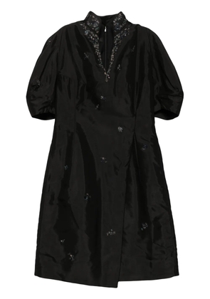 SHIATZY CHEN floral embroidery mini dress - Black