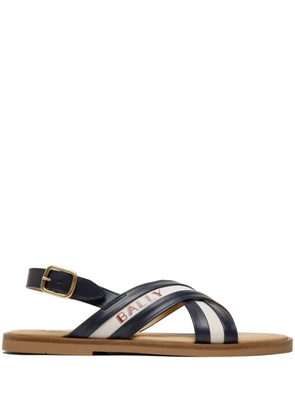 Bally crossover-straps leather sandals - Black