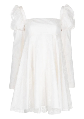 Macgraw Romantic Juliet-sleeved short dress - White