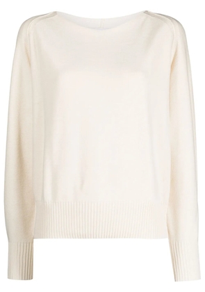 DKNY round-neck long-sleeve jumper - Neutrals