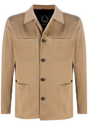 Tonello button shirt jacket - Brown