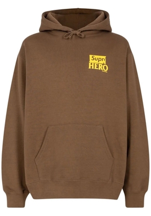 Supreme Antihero drawstring hoodie - Brown
