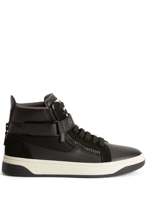Giuseppe Zanotti GZ94 leather high-top sneakers - Brown