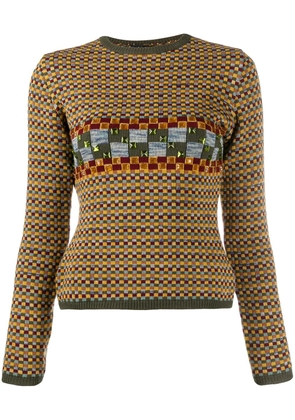 Jean Paul Gaultier Pre-Owned 1990's gem embroidered jumper - Yellow