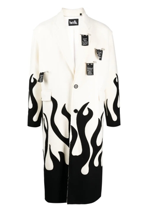 Haculla Up In Flames single-breasted wool coat - White