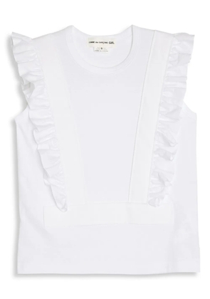 Comme Des Garçons Girl ruffled cotton top - White