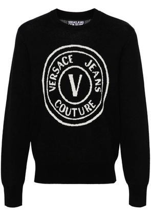 Versace Jeans Couture V-Emblem wool jumper - Black