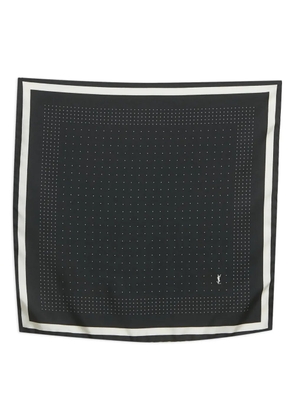 Saint Laurent Pre-Owned dots silk pocket square handkerchief - Black
