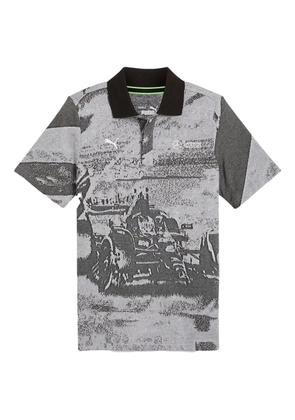 PUMA x Mercedes AMG Petronas F1 Team patterned-jacquard polo shirt - Grey