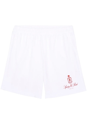Sporty & Rich Vendome cotton track shorts - White
