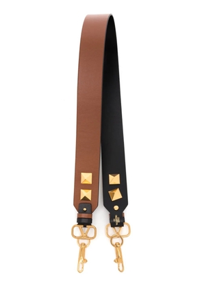 Valentino Garavani Rockstud reversible leather strap - Brown