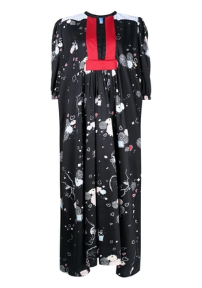 Macgraw Betty printed midi dress - Black