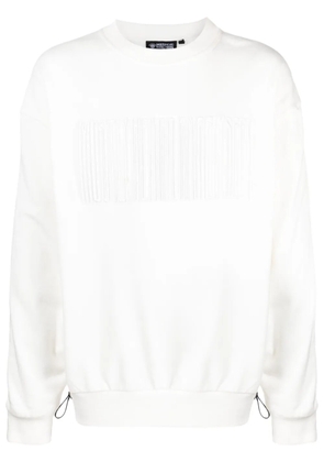 Mostly Heard Rarely Seen logo-embroidered panelled sweatshirt - White