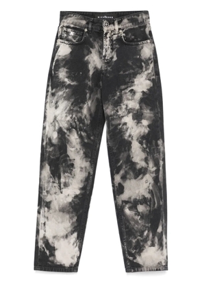 John Richmond marble-effect jeans - Black