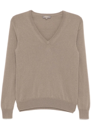 N.Peal Phoebe V Neck jumper - Brown