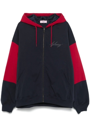 Martine Rose quilted zip-up hoodie - Blue