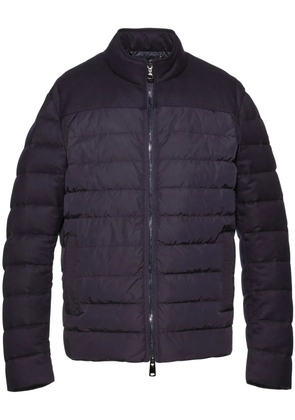 Norwegian Wool quilted padded down jacket - Blue