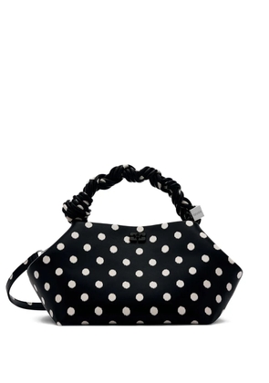 GANNI small Bou polka-dot tote bag - Black