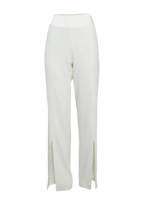 Simkhai satin-trim crepe trousers - White