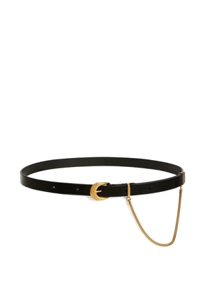 Jil Sander chain-detailing leather belt - Black