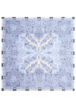 ETRO paisley-print silk scarf - Blue