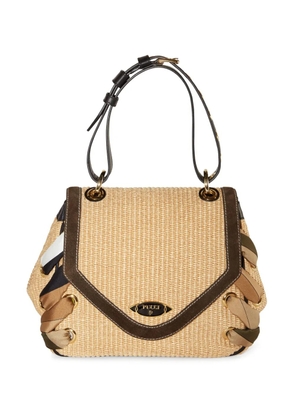 PUCCI Tressage woven tote bag - Neutrals