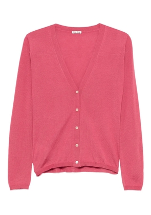 Miu Miu V-neck button-up cardigan - Pink