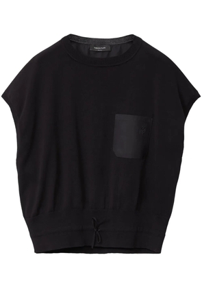 Fabiana Filippi logo-embroidered T-shirt - Black