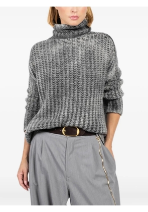 Avant Toi ribbed turtleneck sweater - Grey