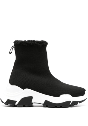 Versace Jeans Couture Berry knitted high-top sneakers - Black