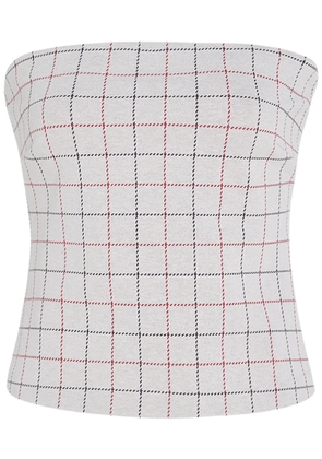 Rosetta Getty check-pattern top - White