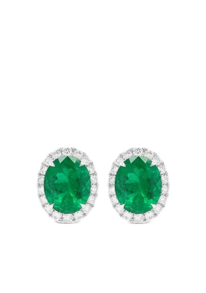 HYT Jewelry 18kt white gold emerald and diamond earrings - Silver
