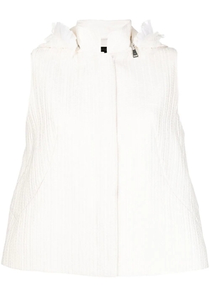 SHIATZY CHEN mulberry-silk hooded vest - White