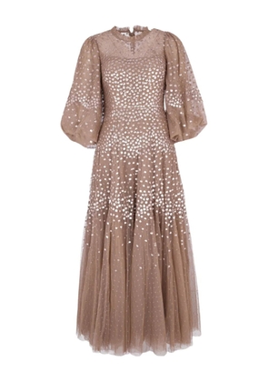 Needle & Thread sequin-embellishment midi dress - Neutrals