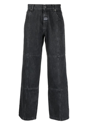 Liberal Youth Ministry straight-leg logo-patch jeans - Black