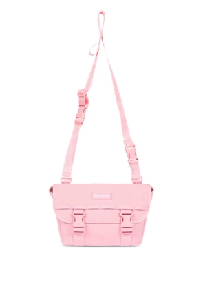 Supreme mini logo-patch messenger bag - Pink