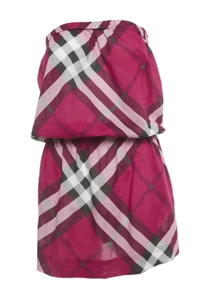 Burberry Pre-Owned tartan cotton mini dress - Pink