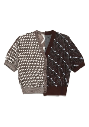 JNBY panelled cardigan - Brown