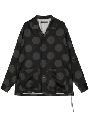 Mastermind World polka-dot silk shirt - Black