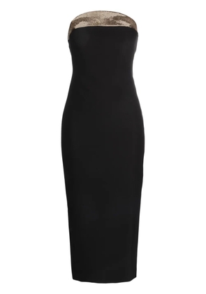 Genny sequin-embellished midi dress - Black