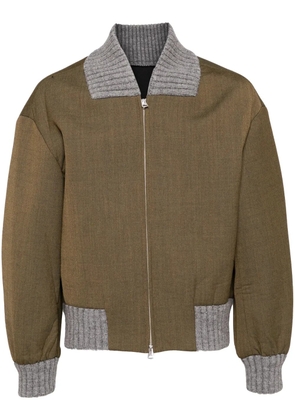 CROQUIS zip-up bomber jacket - Green