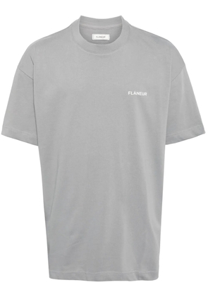 FLÂNEUR logo-print cotton T-shirt - Grey