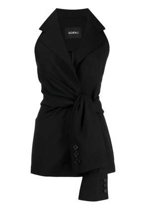 Goen.J knot-detailing sleeveless blazer - Black
