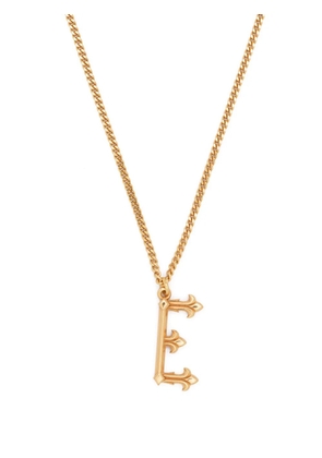 Emanuele Bicocchi E letter pendant necklace - Gold