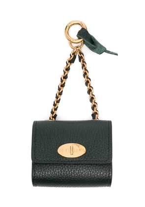 Mulberry Lily leather keyring - Green