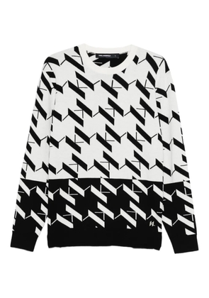 Karl Lagerfeld patterned sweater - White