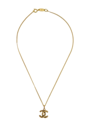 CHANEL Pre-Owned 1982 mini CC pendant necklace - Gold