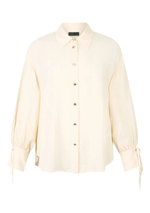 LIU JO tie-cuff shirt - White