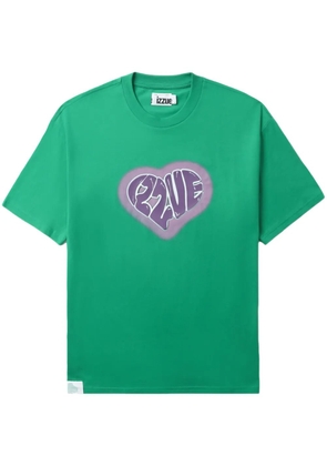 izzue logo-print cotton T-shirt - Green