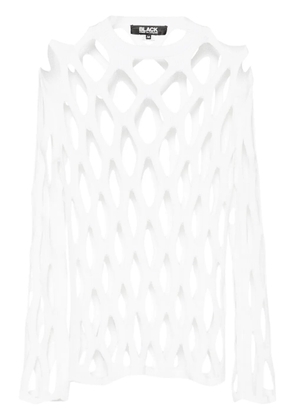 Black Comme Des Garçons open-knit mesh jumper - White